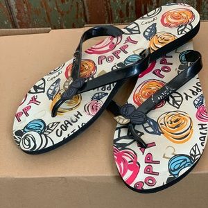 Coach Flip Flops Size 9